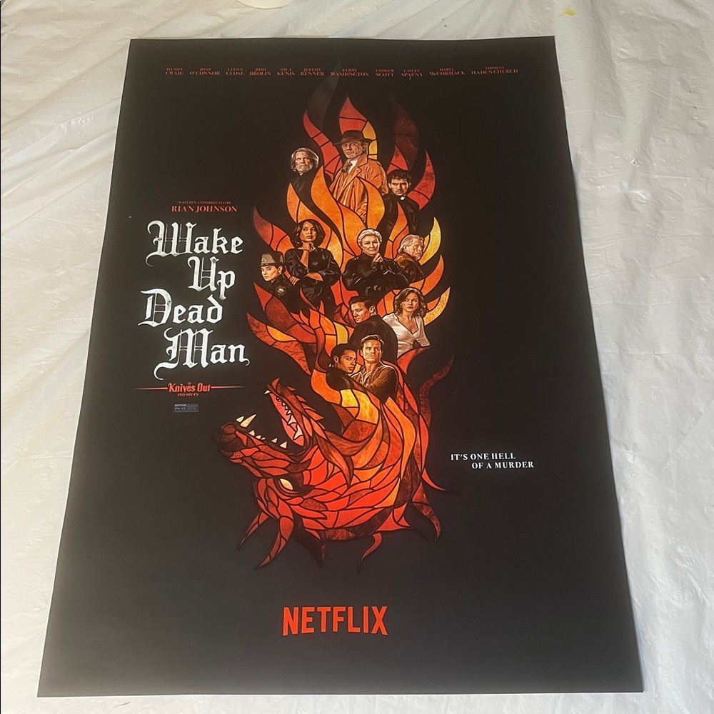 Knives Out BOTH Original Movie Posters Wake Up Dead Man & 1st one 13 x 20 New - Picture 4 of 9